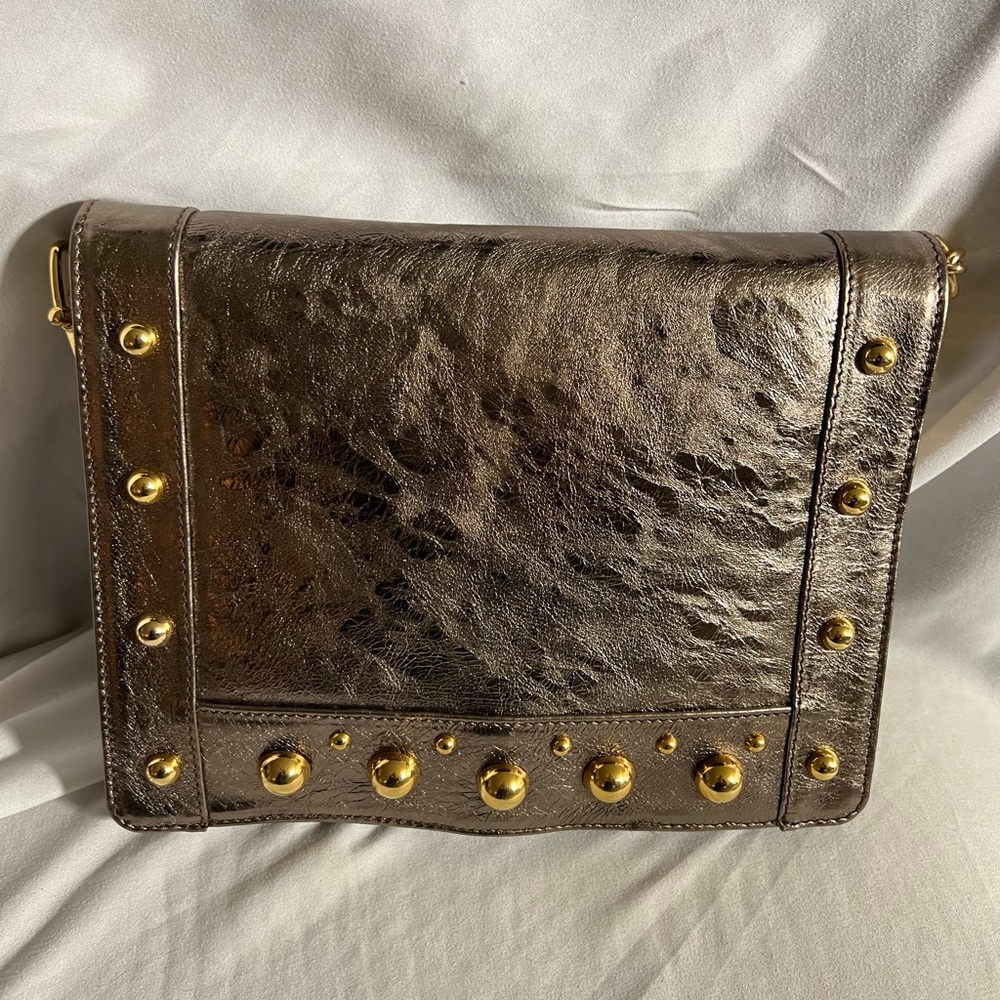 Claudia Ciuti leather metallic handbag